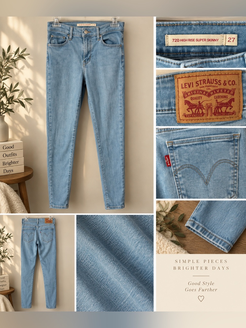 Levi’s 720 High Rise Super Skinny Jeans – Women’s Size 27